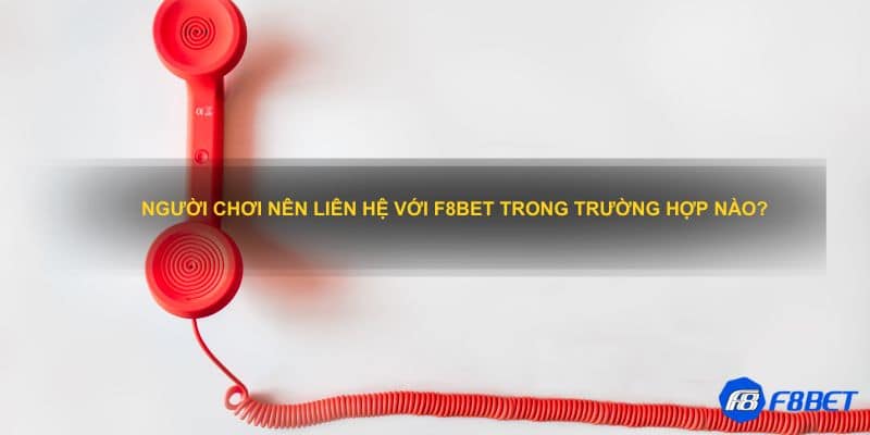 Người chơi nên liên hệ với F8bet trong trường hợp nào?